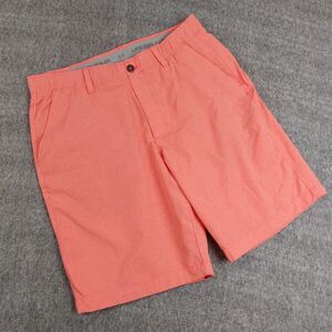 Under Armour Mens 36(34) Match Play Coral Vented Golf Shorts Anti-Slip 1272358
